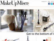 Tablet Screenshot of makeupmiser.com